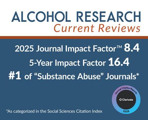 ARCR 2025 Journal Impact Factor 8.4, 5-year impart factor 16.4, #1 of substance abuse Journals